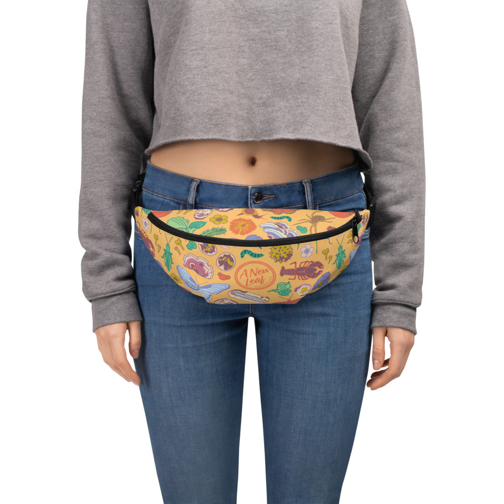 Nature Print Fanny Pack Orange