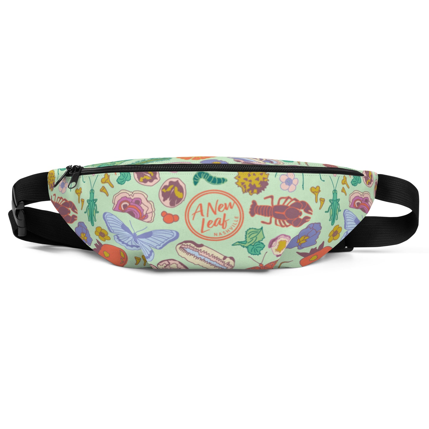 Nature Print Fanny Pack Mint