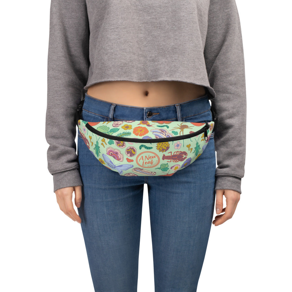 Nature Print Fanny Pack Mint