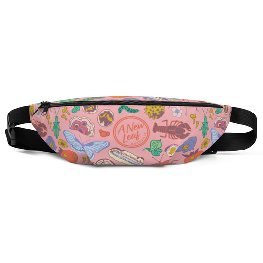 Nature Print Fanny Pack Pink