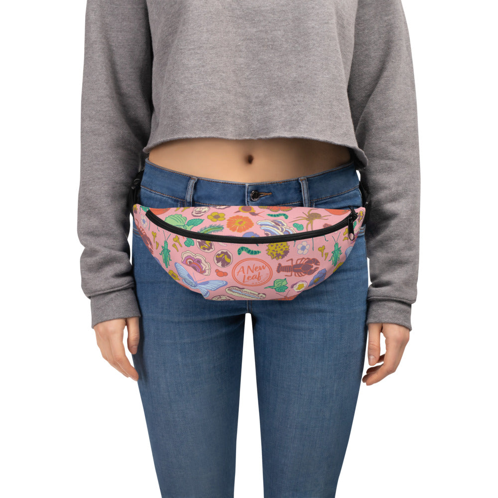 Nature Print Fanny Pack Pink