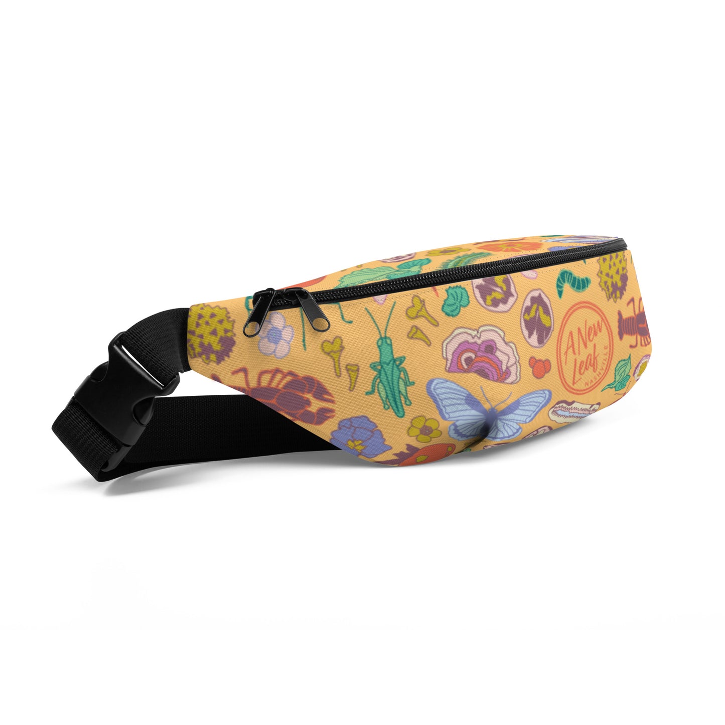 Nature Print Fanny Pack Orange