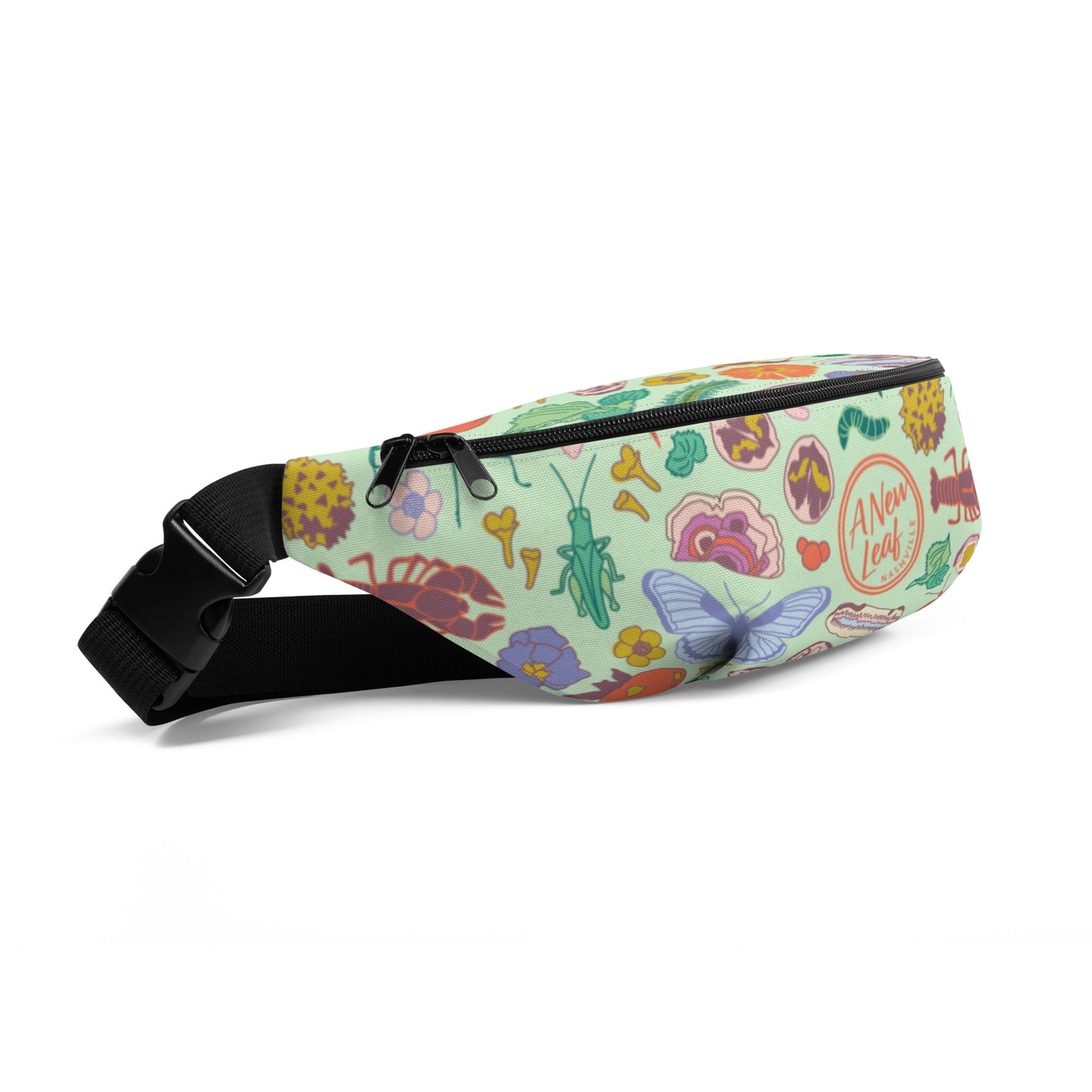 Nature Print Fanny Pack Mint