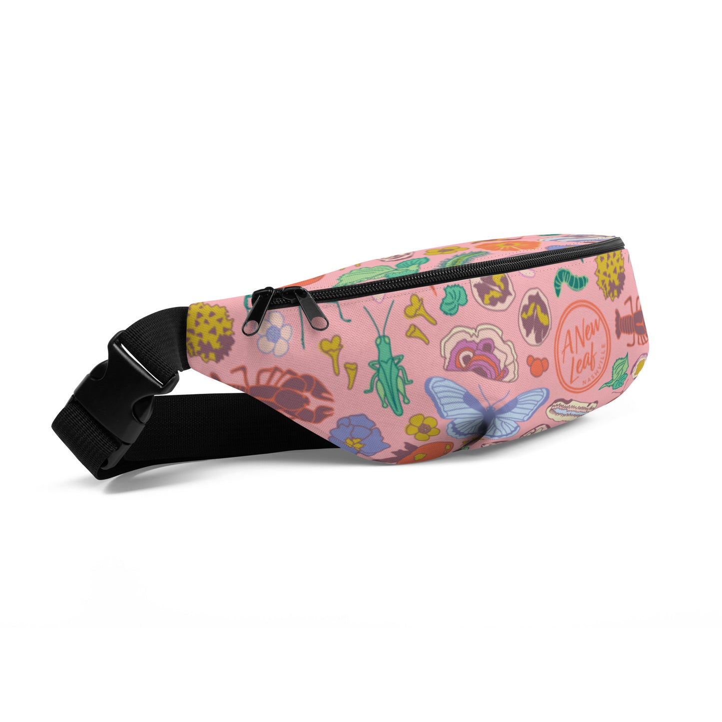 Nature Print Fanny Pack Pink