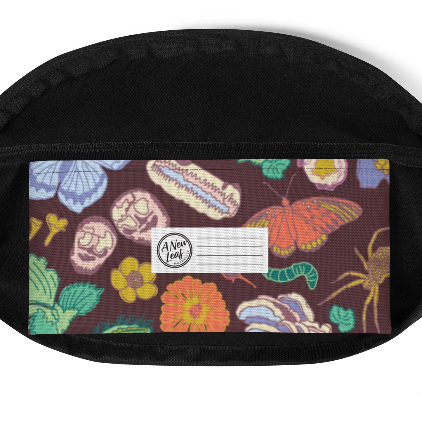 Nature Print Fanny Pack Burgundy