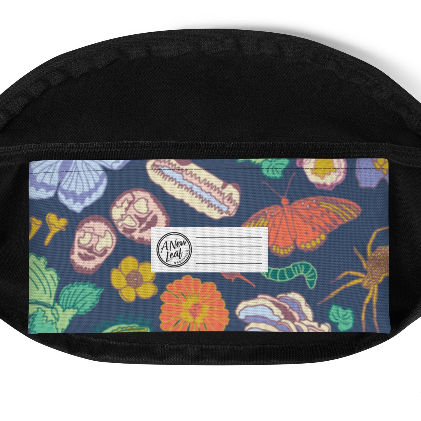 Nature Print Fanny Pack Navy