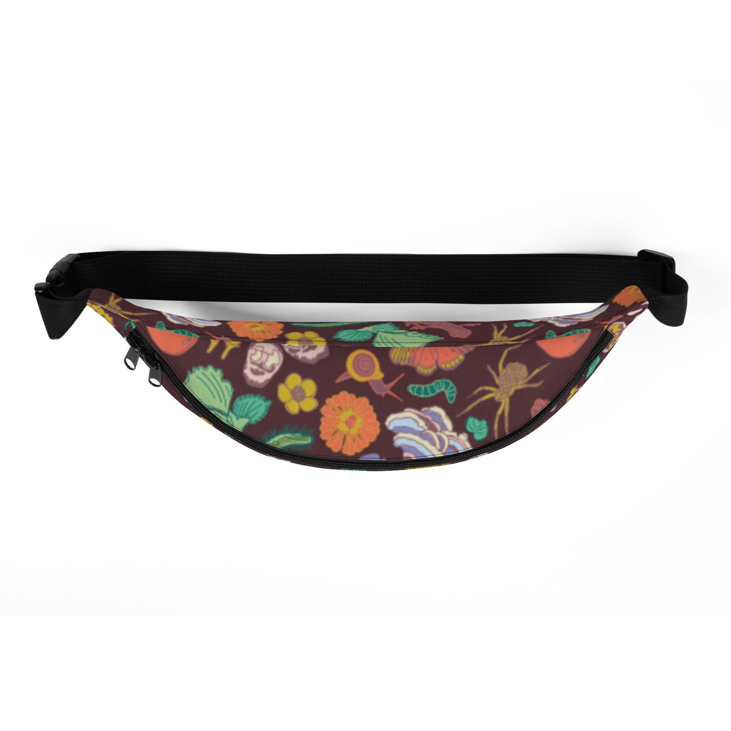 Nature Print Fanny Pack Burgundy