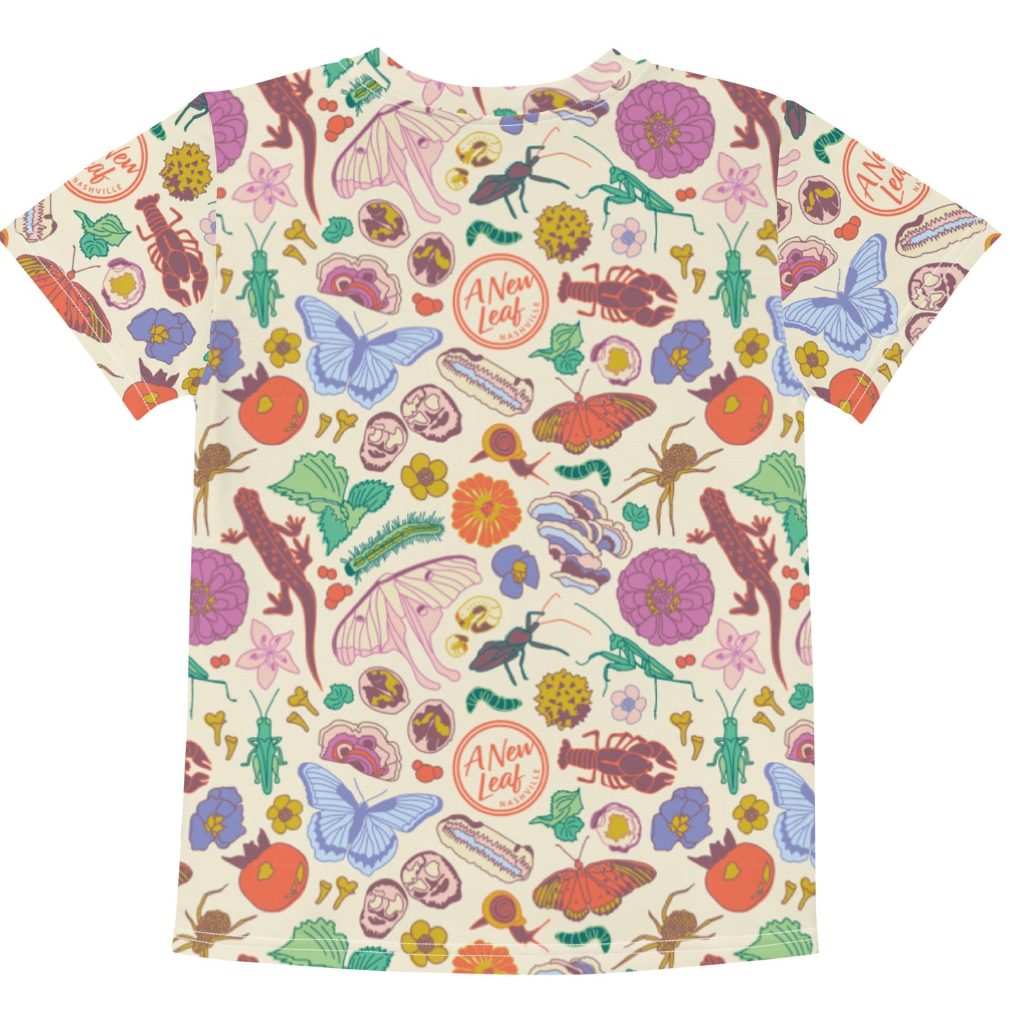 Young Kids Nature Print Short Sleeve Tee Neutral