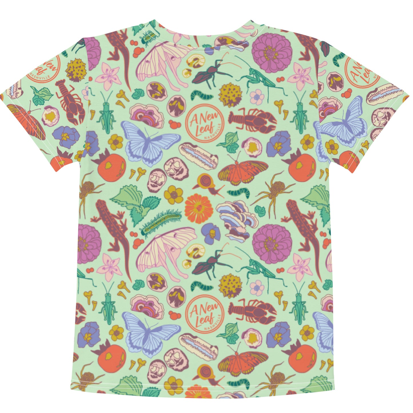 Young Kids Nature Print Short Sleeve Tee Mint