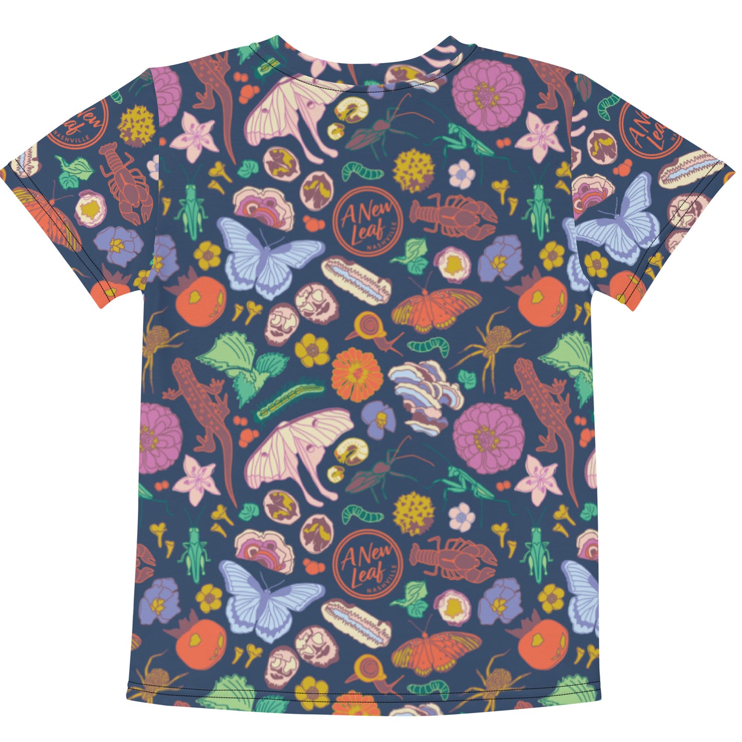 Young Kids Nature Print Short Sleeve Tee Navy