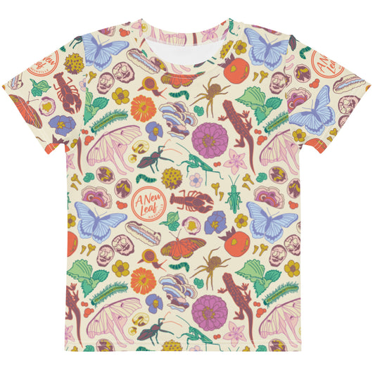 Young Kids Nature Print Short Sleeve Tee Neutral