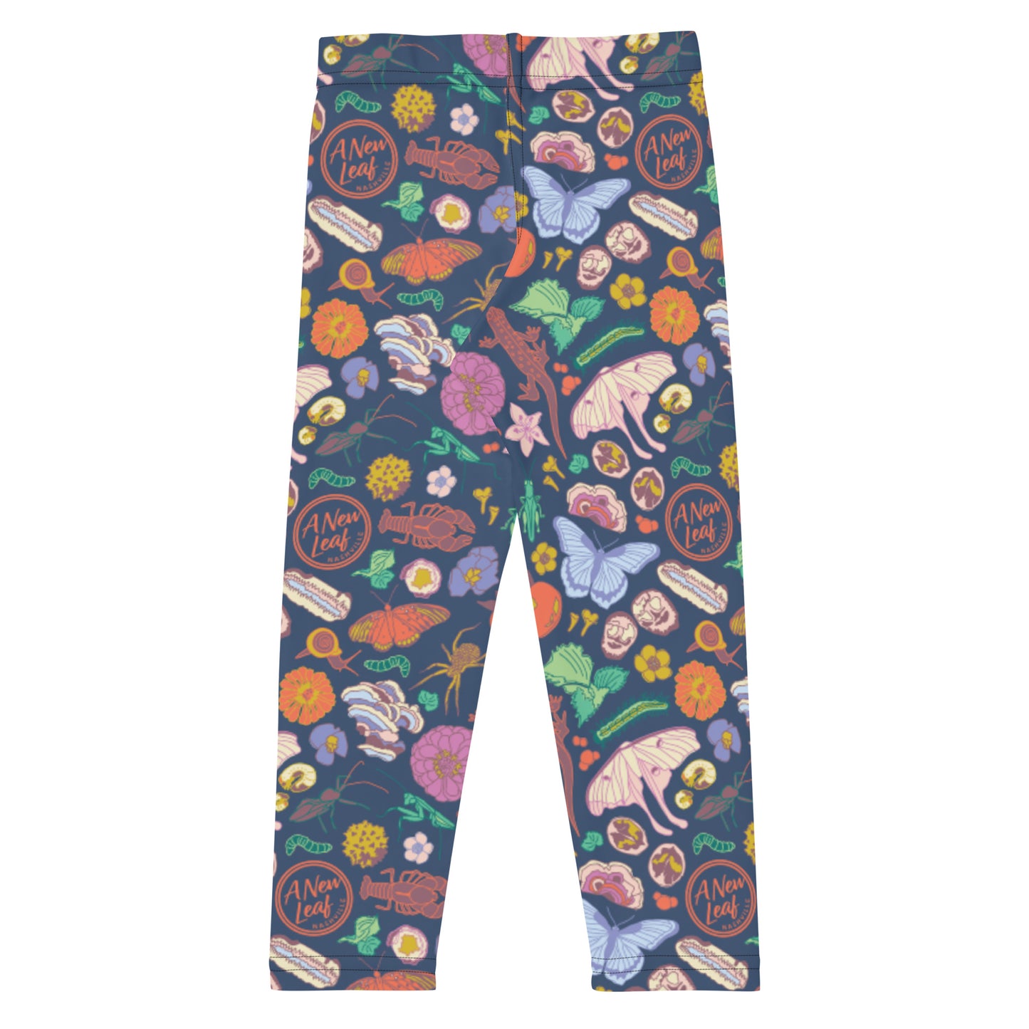 Young Kids Nature Print Leggings Navy