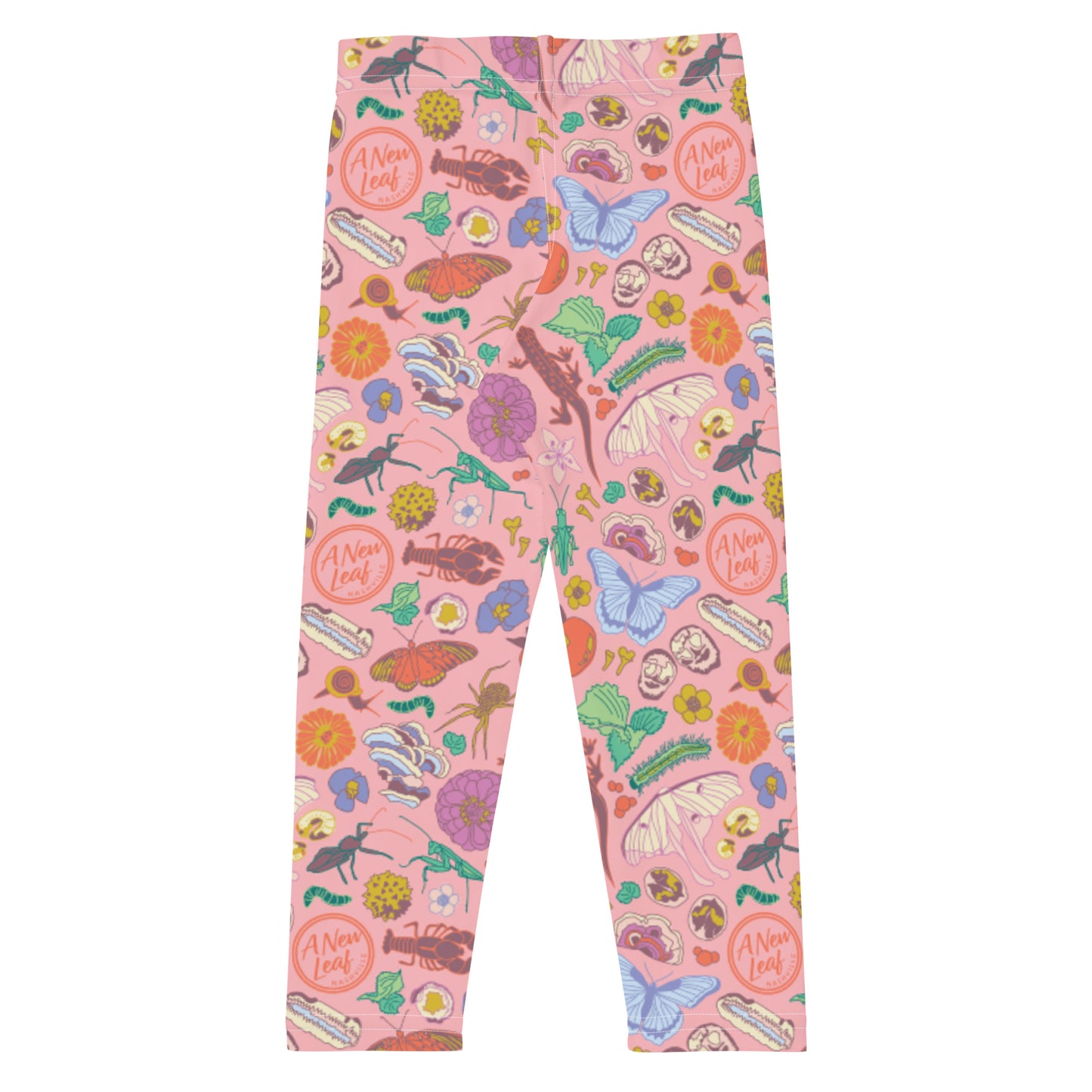 Young Kids Nature Print Leggings Pink