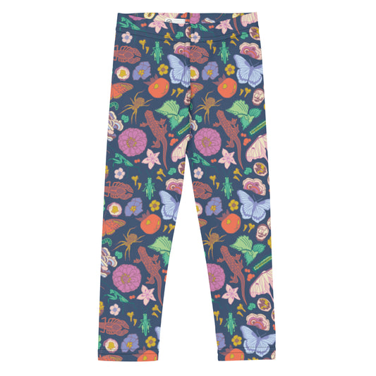 Young Kids Nature Print Leggings Navy