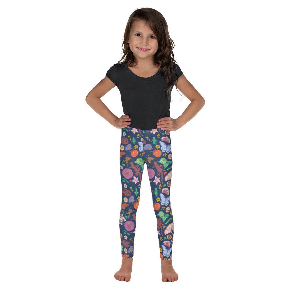 Young Kids Nature Print Leggings Navy