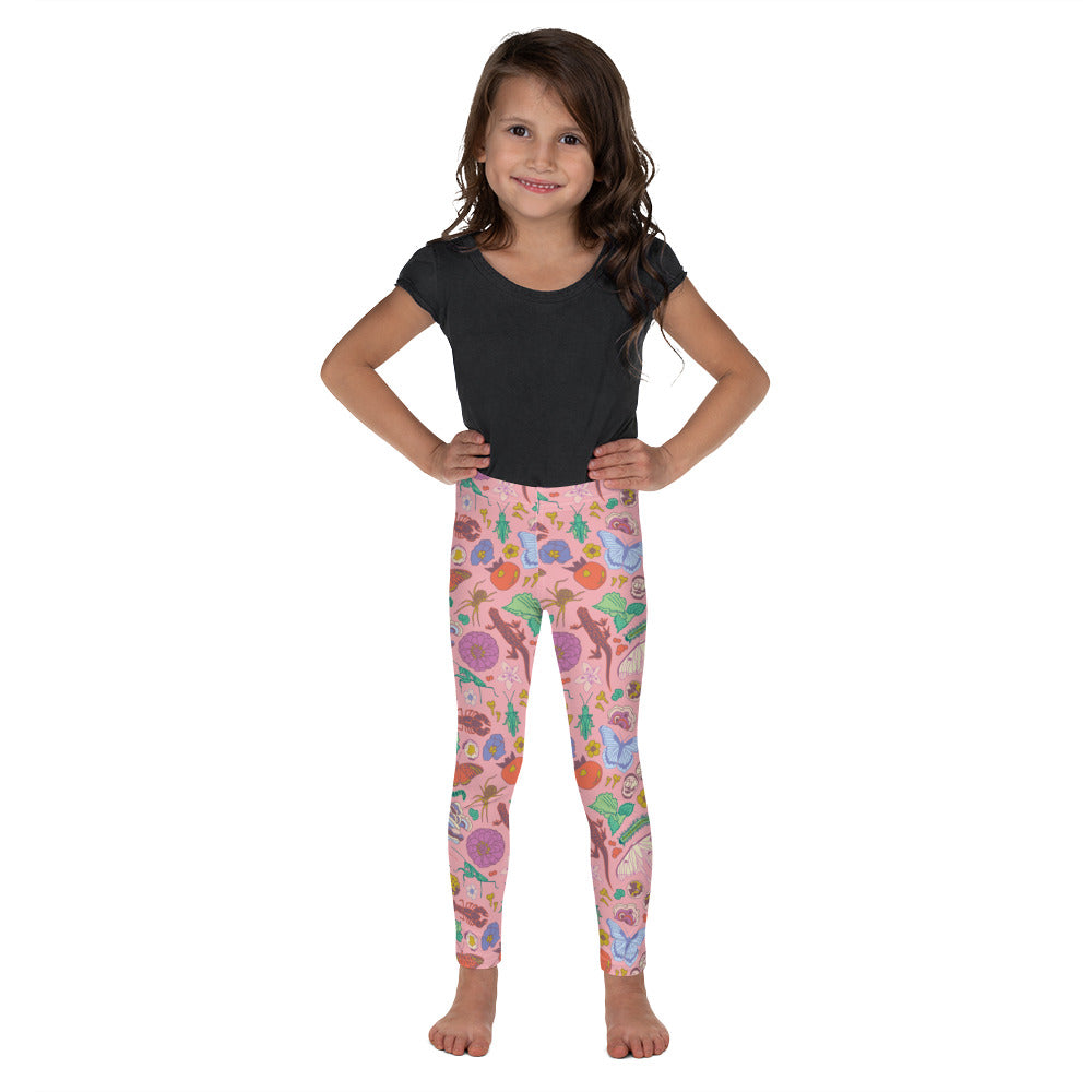 Young Kids Nature Print Leggings Pink