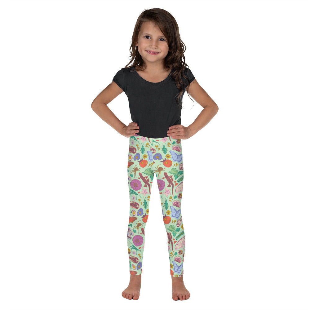 Young Kids Nature Print Leggings Mint