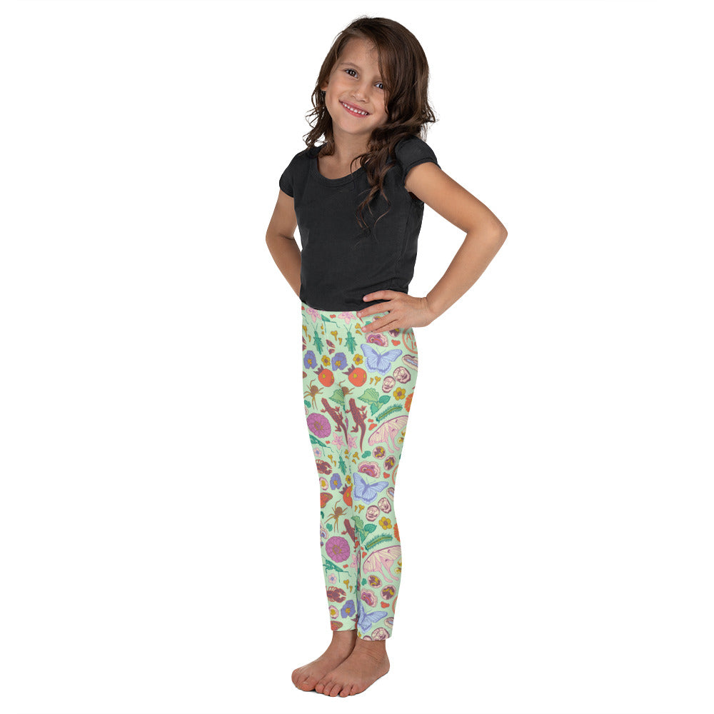 Young Kids Nature Print Leggings Mint