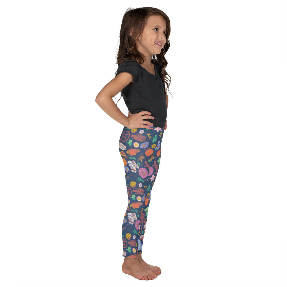 Young Kids Nature Print Leggings Navy