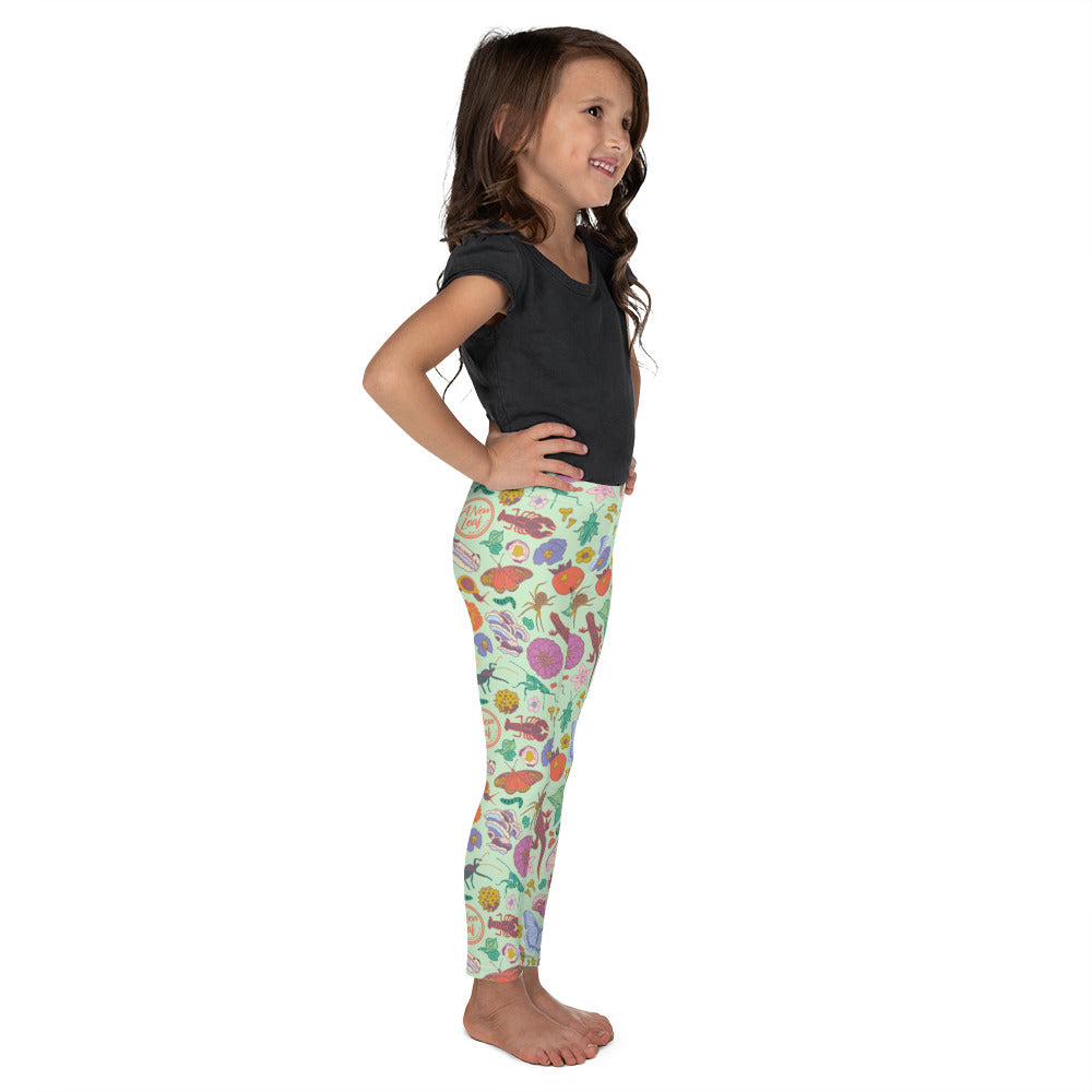 Young Kids Nature Print Leggings Mint