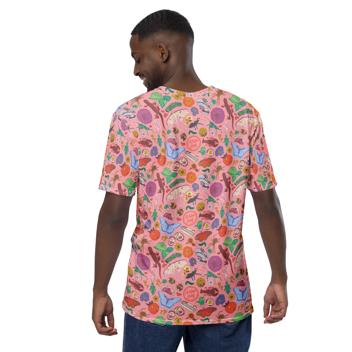 Men's Nature Print Short Sleeve Tee Pink