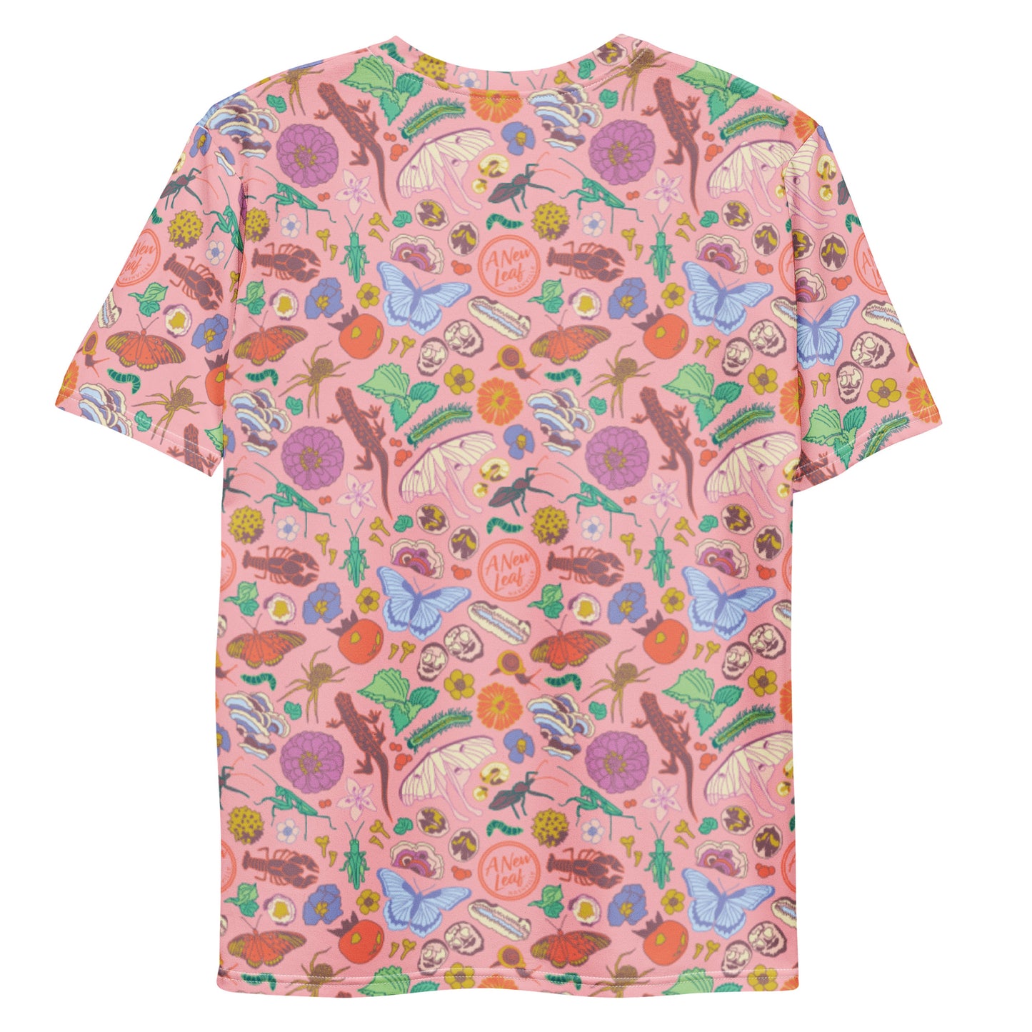 Men's Nature Print Short Sleeve Tee Pink