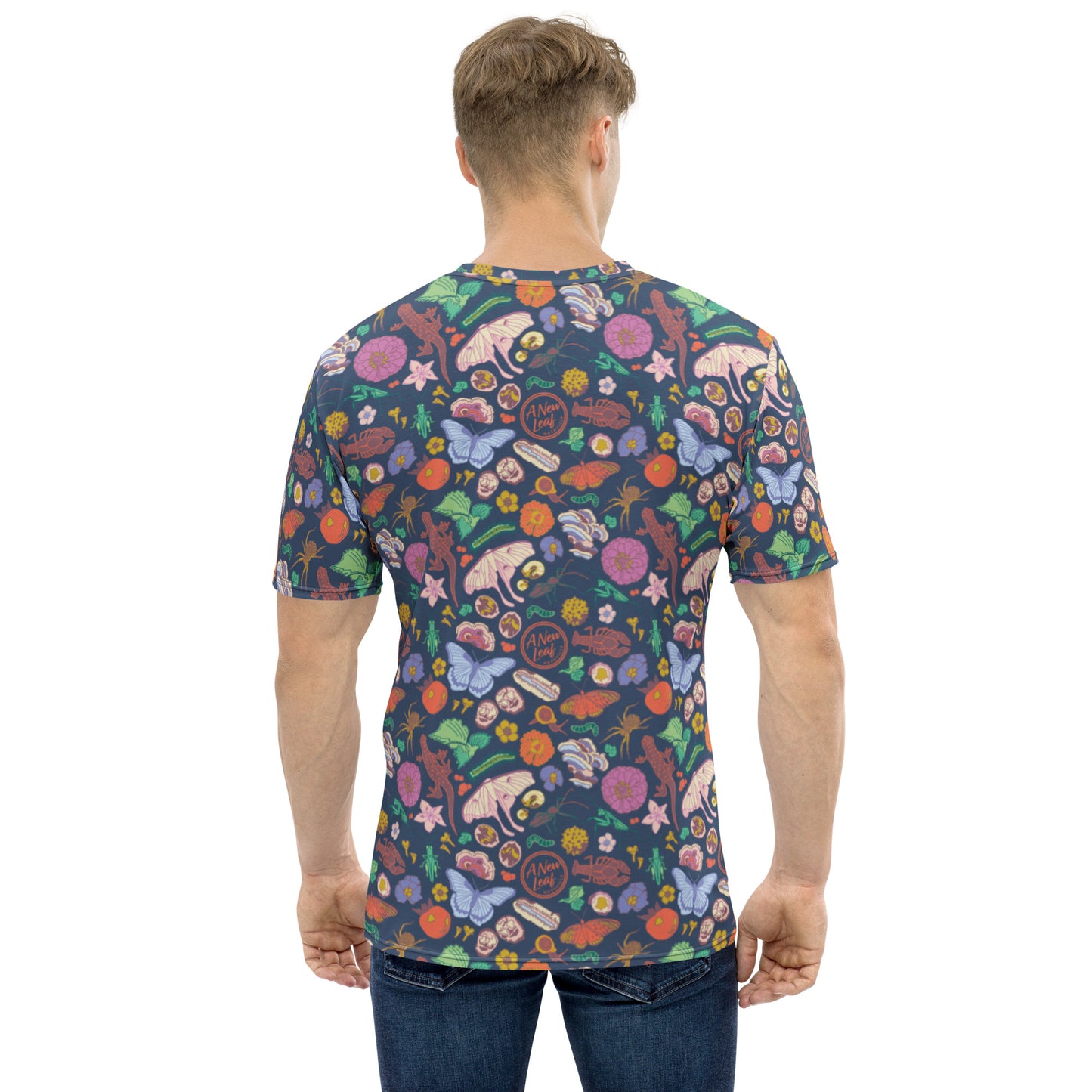 Men's Nature Print Short Sleeve Tee Navy