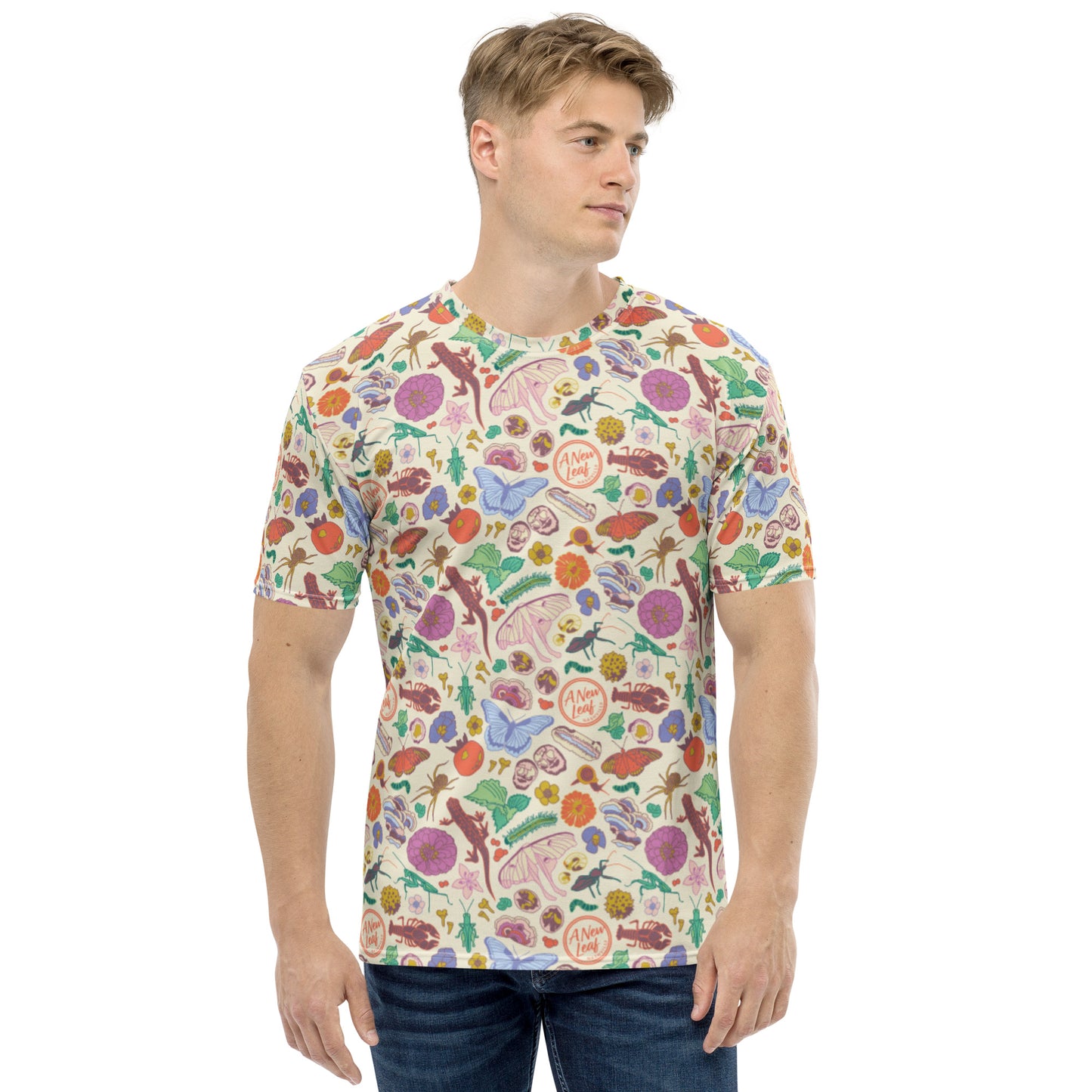 Men's Nature Print Short Sleeve Tee Neutral