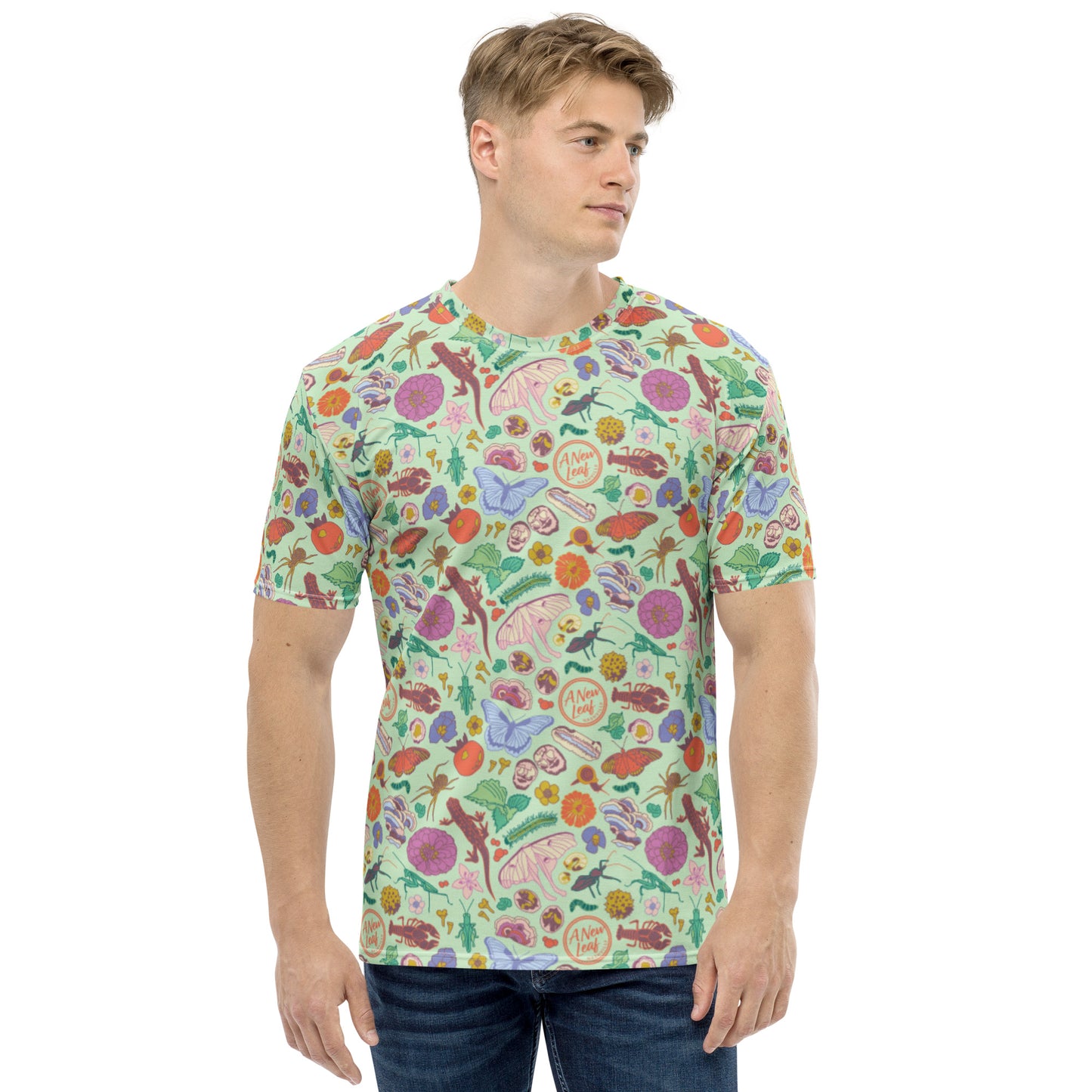 Men's Nature Print Short Sleeve Tee Mint