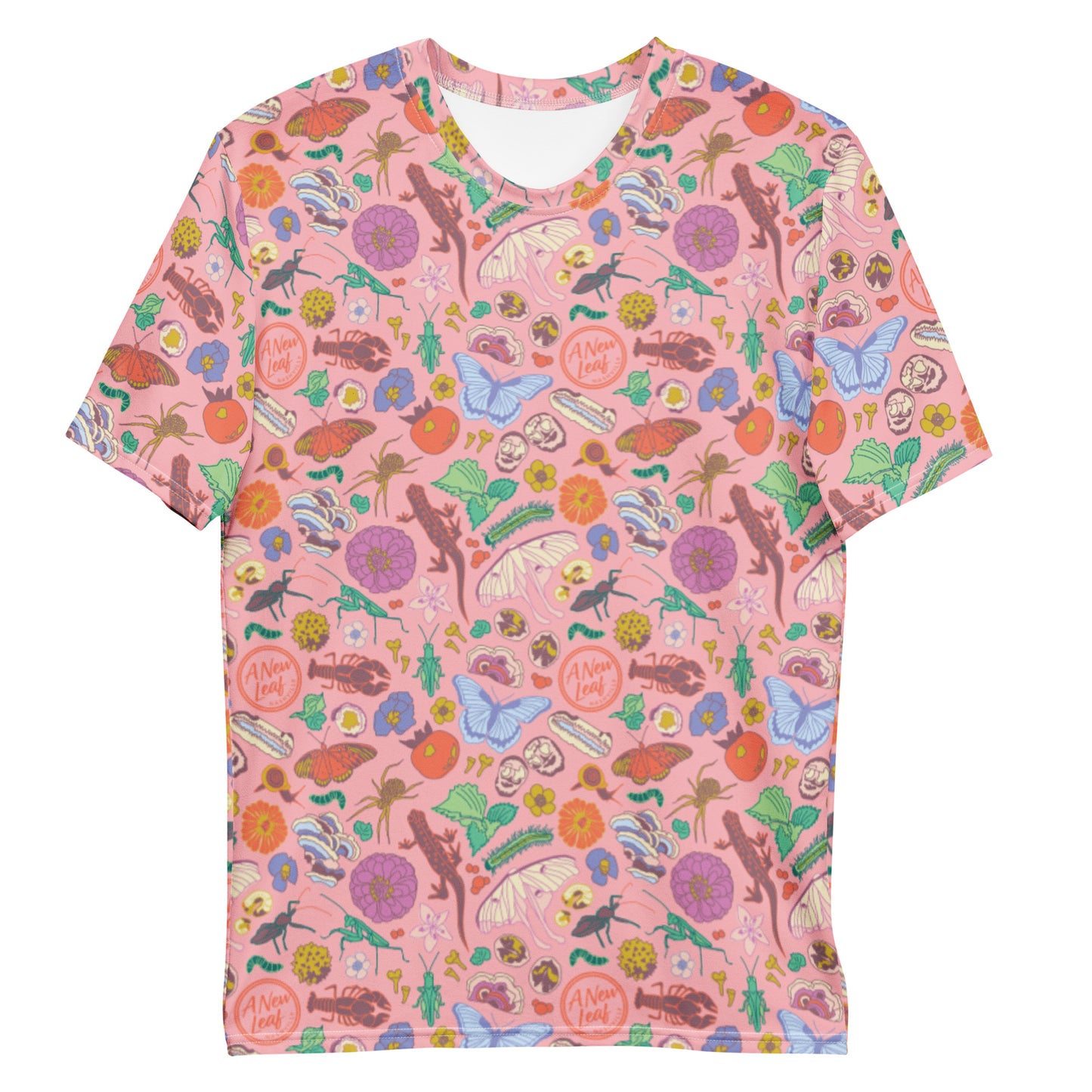 Men's Nature Print Short Sleeve Tee Pink