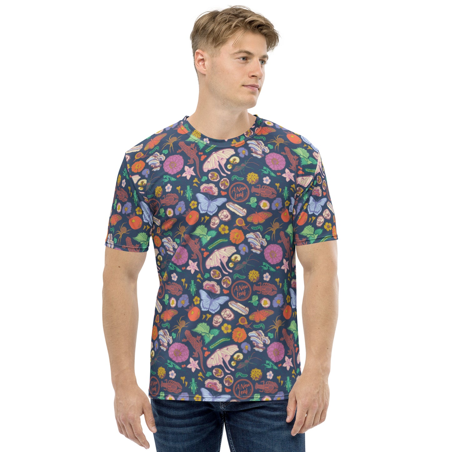 Men's Nature Print Short Sleeve Tee Navy