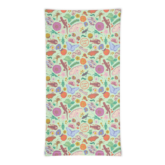 Nature Print Neck Warmer Mint