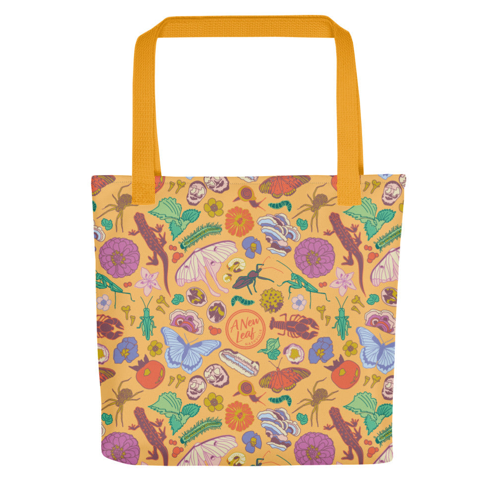 Nature Print Tote Bag Orange