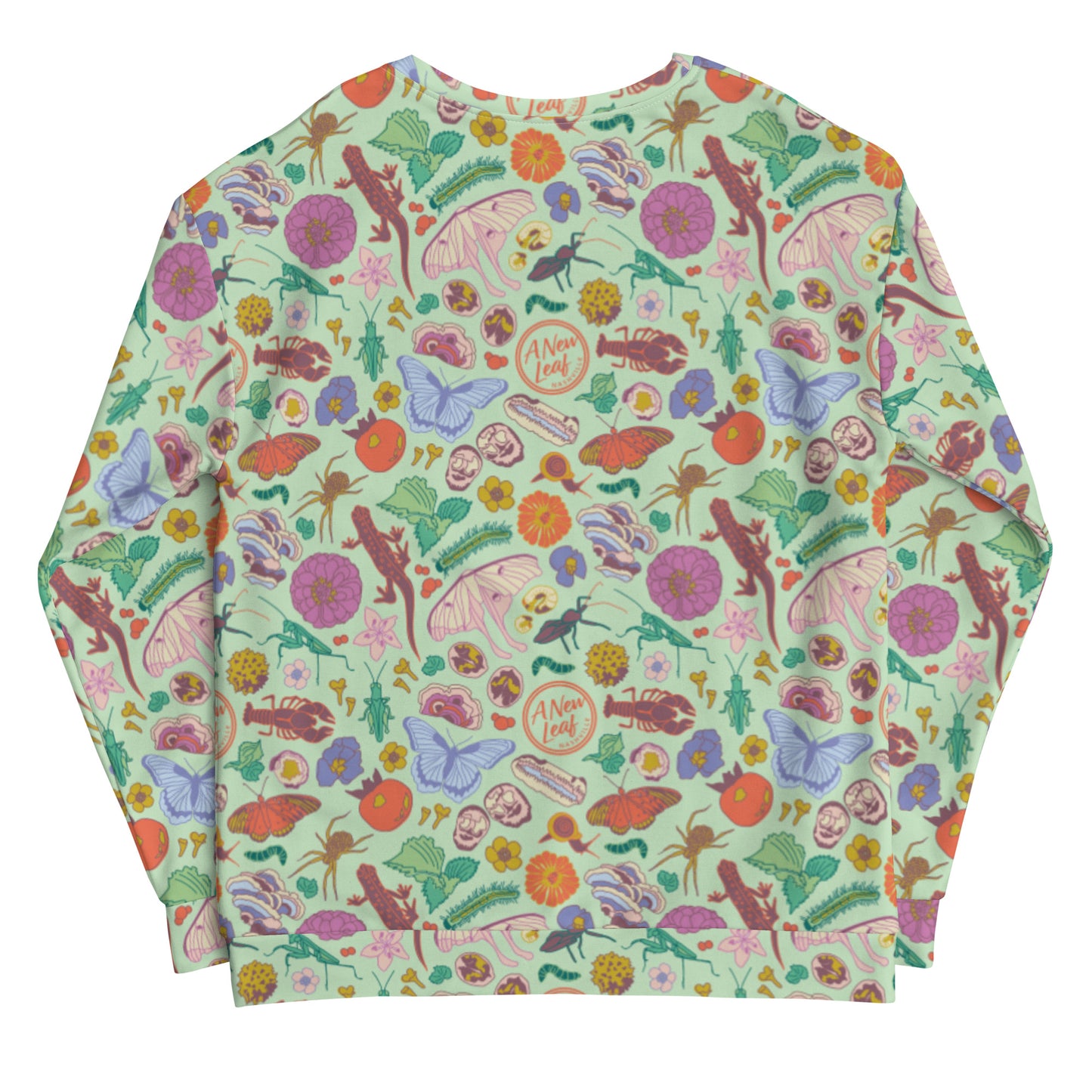 Adult Unisex Nature Print Sweatshirt Mint