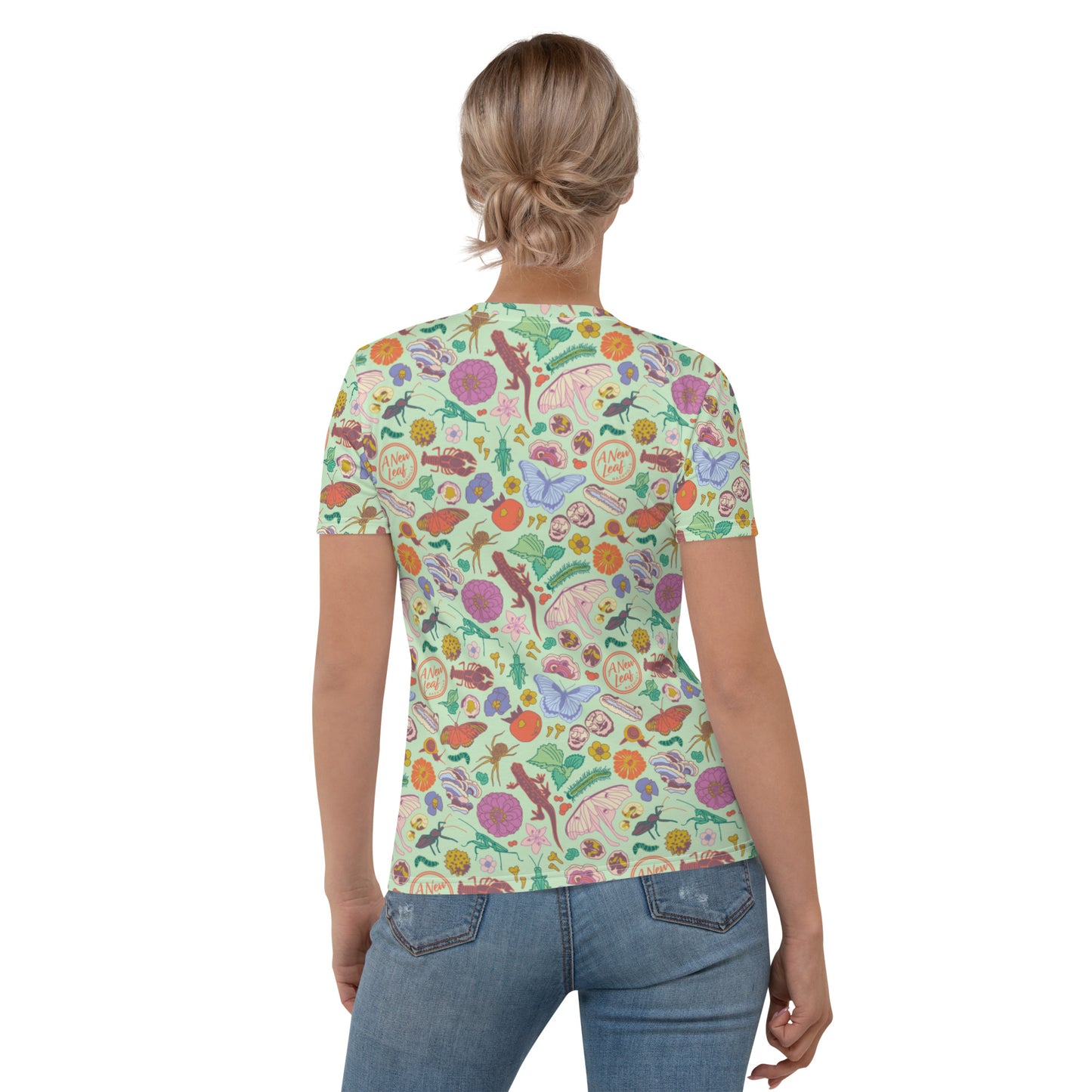 Women's Nature Print Short Sleeve Tee Mint