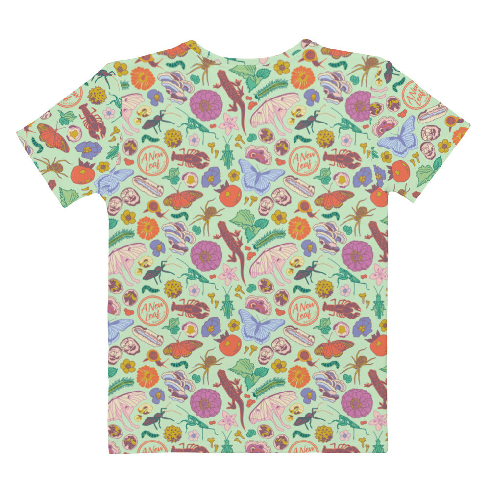 Women's Nature Print Short Sleeve Tee Mint