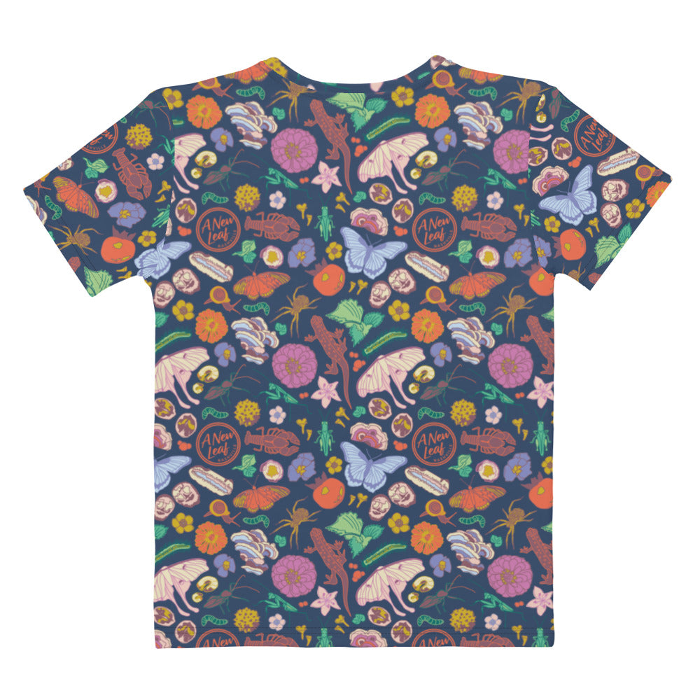 Women's Nature Print Short Sleeve Tee Navy