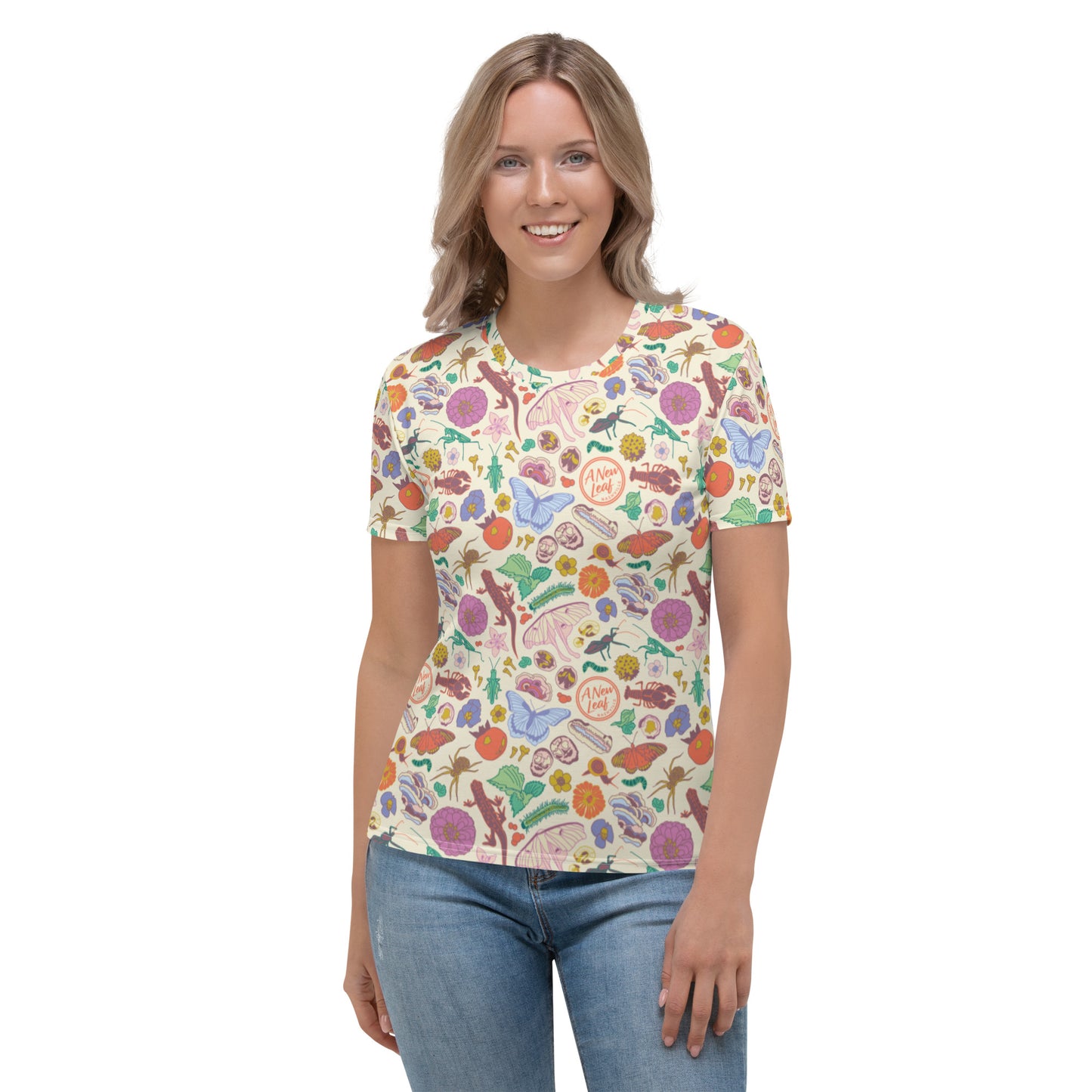 Women's Nature Print Short Sleeve Tee Neutral