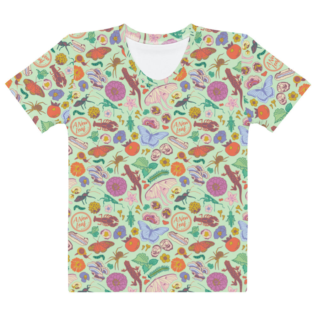 Women's Nature Print Short Sleeve Tee Mint