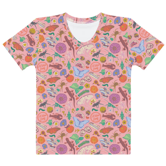 Women's Nature Print Short Sleeve Tee Pink