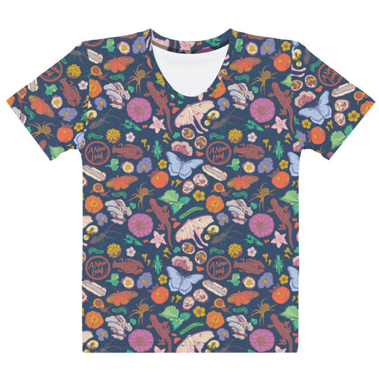 Women's Nature Print Short Sleeve Tee Navy