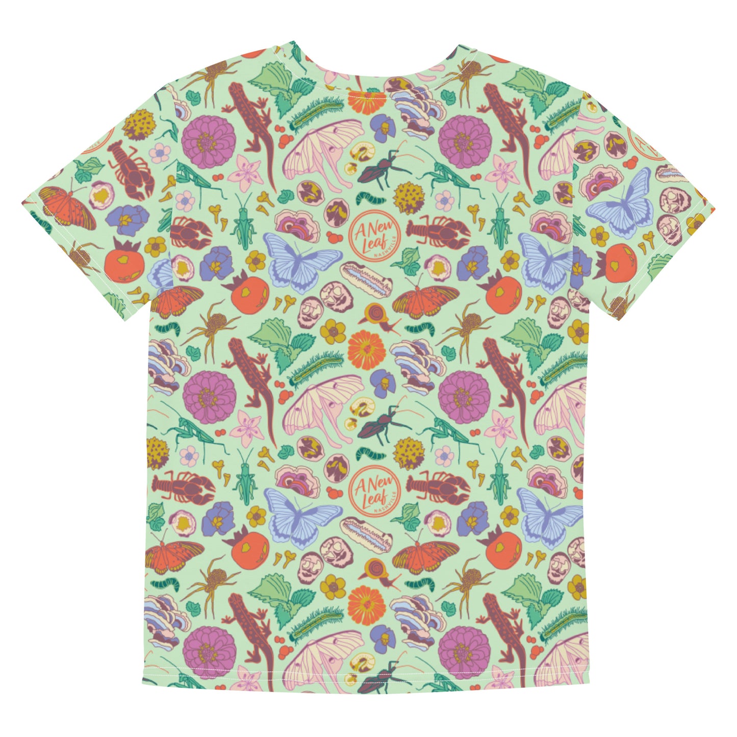 Big Kids Nature Print Short Sleeve Tee Mint