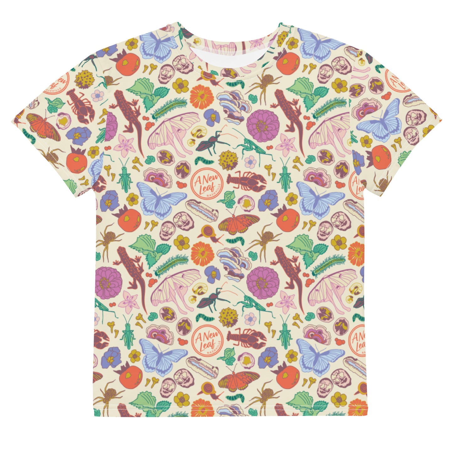 Big Kids Nature Print Short Sleeve Tee Neutral