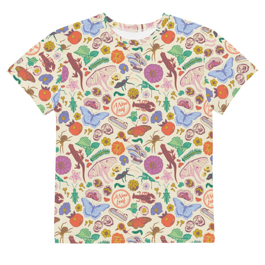 Big Kids Nature Print Short Sleeve Tee Neutral