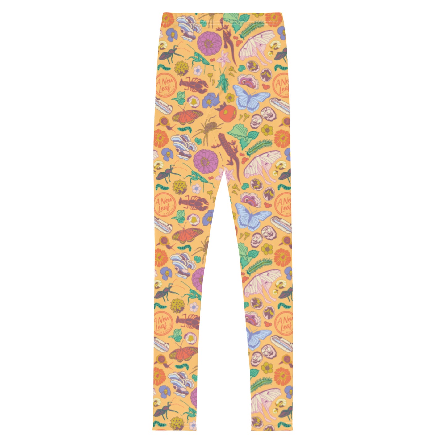 Big Kids Nature Print Leggings Orange