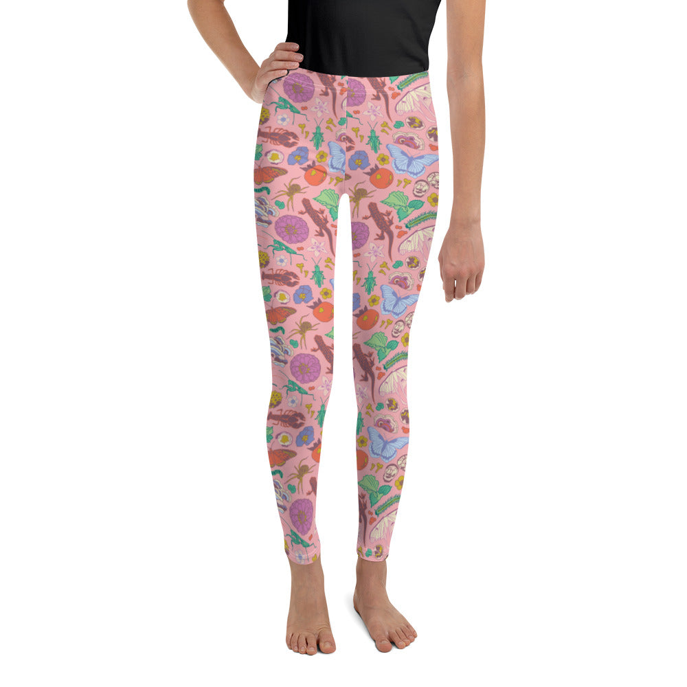 Big Kids Nature Print Leggings Pink