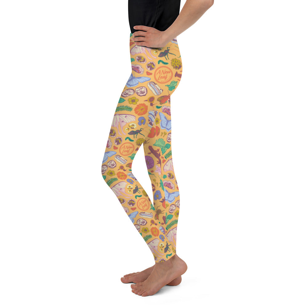 Big Kids Nature Print Leggings Orange