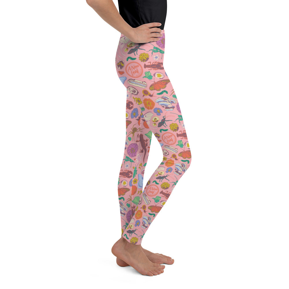 Big Kids Nature Print Leggings Pink