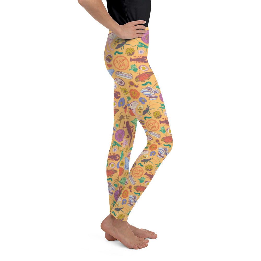 Big Kids Nature Print Leggings Orange