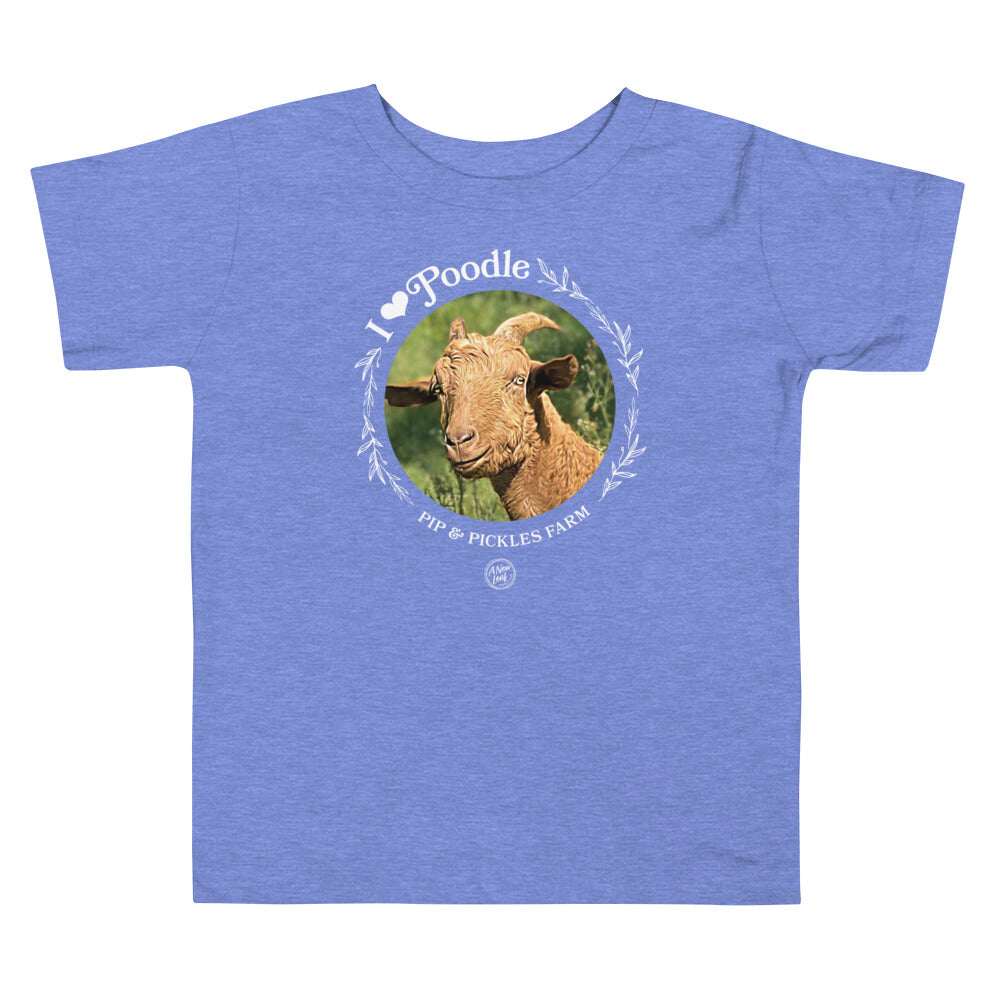 Toddler Poodle Short Sleeve Tee